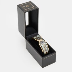 Pre Owned Frey Wille Vintage Fire Enamel Gold Plated Contessa Clasp Bracelet