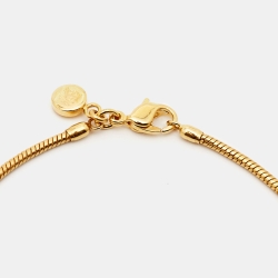 Pre Owned Frey Wille Fire Enamel Gold Tone Necklace