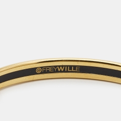 Pre Owned Frey Wille Hommage A'Claude Monet Fire Enamel Gold Tone Bracelet