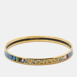 Pre Owned Frey Wille Hommage A'Claude Monet Fire Enamel Gold Tone Bracelet