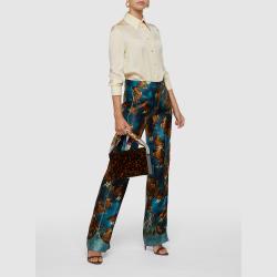 F.R.S For Restless Sleepers Blue Owl Print Straight Leg Trousers Size M
