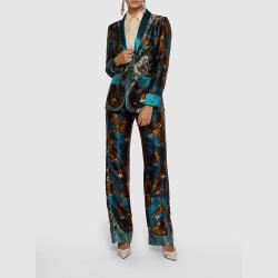 F.R.S For Restless Sleepers Blue Owl Print Straight Leg Trousers Size M
