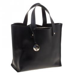 Pre Owned Furla Black Leather Medium Musa Tote