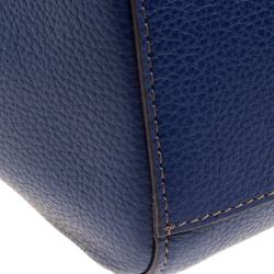 Pre Owned Furla Navy Blue Leather Medium Amelia Tote