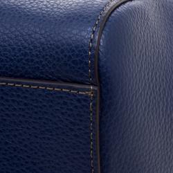 Pre Owned Furla Navy Blue Leather Medium Amelia Tote