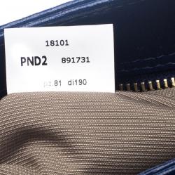 Pre Owned Furla Navy Blue Saffiano Leather Tote