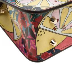 Pre Owned حقيبة كروس فورلا ميني متروبوليس توني روما كوارزو جلد مطبوعة متعددة الألوان