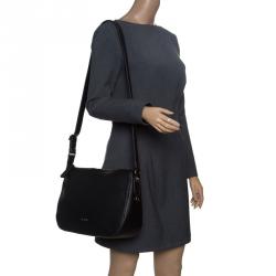 Pre Owned حقيبة فورلا اما متوسطة جلد سوداء