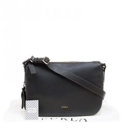 Pre Owned حقيبة فورلا اما متوسطة جلد سوداء