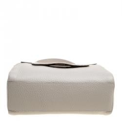 Pre Owned Furla Grey Leather Medium Capriccio Top Handle Bag