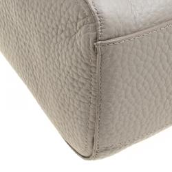 Pre Owned Furla Grey Leather Medium Capriccio Top Handle Bag