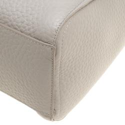 Pre Owned Furla Grey Leather Medium Capriccio Top Handle Bag