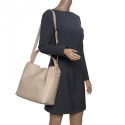 Pre Owned Furla Beige Leather Medium Capriccio Hobo