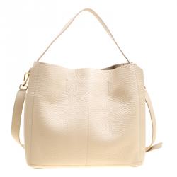 Pre Owned Furla Beige Leather Medium Capriccio Hobo