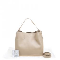 Pre Owned Furla Beige Leather Medium Capriccio Hobo