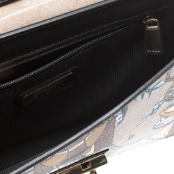 Pre Owned Furla Multicolor Deer Printed Leather Metropolis Crossbody Bag