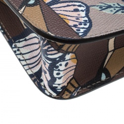 Pre Owned Furla Multicolor Deer Printed Leather Metropolis Crossbody Bag