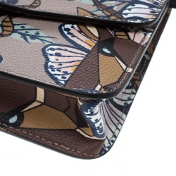 Pre Owned Furla Multicolor Deer Printed Leather Metropolis Crossbody Bag