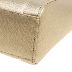 Pre Owned حقيبة كتف فورلا سلسلة جلد ذهبية فاتحة