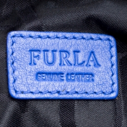Pre Owned Furla Blue Leather Tote