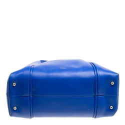 Pre Owned Furla Blue Leather Tote