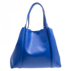 Pre Owned Furla Blue Leather Tote