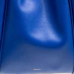 Pre Owned Furla Blue Leather Tote