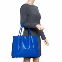 Pre Owned Furla Blue Leather Tote