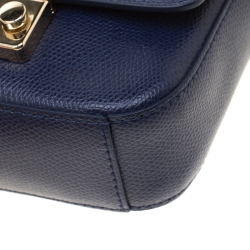 مملوكة مسبقًا حقيبة كروس فرولا ميتروبوليس جلد زرقاء صغيرة