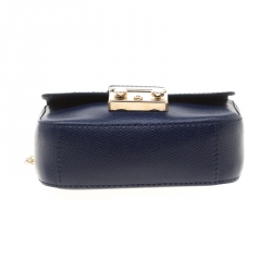 مملوكة مسبقًا حقيبة كروس فرولا ميتروبوليس جلد زرقاء صغيرة