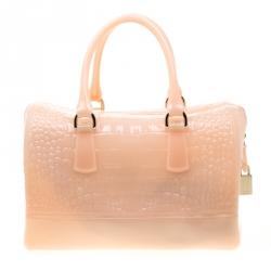 Pre Owned حقيبة فورلا كاندي مطاط لامعة بيتش فاتحة