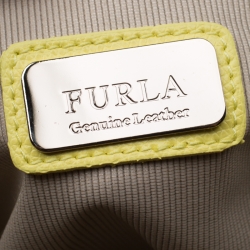 Furla Yellow Leather Top Handle Bag