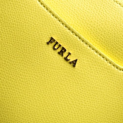 Furla Yellow Leather Top Handle Bag