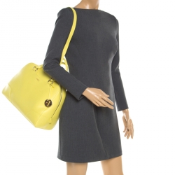 Furla Yellow Leather Top Handle Bag