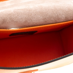 مملوكة مسبقًا Furla Orange Leather Mini Mimi Crossbody Bag