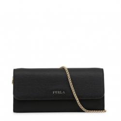 Pre Owned Furla Onyx Leather Babylon WOC Clutch Bag