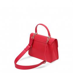 Pre Owned Furla Ruby Leather Metropolis S Top Handle Bag