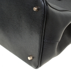 Pre Owned Furla Black Leather Linda Tote