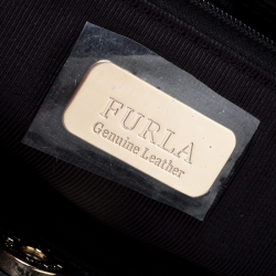 Pre Owned Furla Black Leather Linda Tote