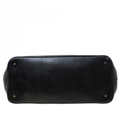 Pre Owned Furla Black Leather Linda Tote