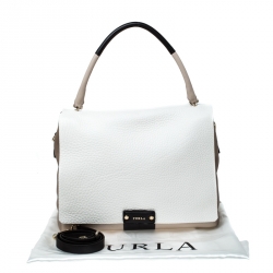 Pre Owned Furla Multicolor Leather Top Handle Bag