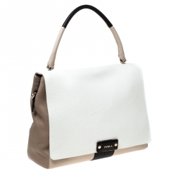 Pre Owned Furla Multicolor Leather Top Handle Bag