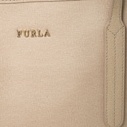Pre Owned Furla Beige Leather Ariana Tote 