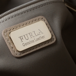Pre Owned Furla Beige Leather Ariana Tote 