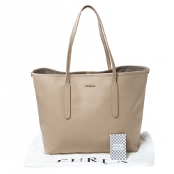 Pre Owned Furla Beige Leather Ariana Tote 