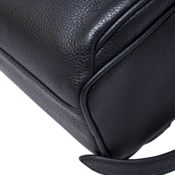 Pre Owned Furla Black Leather Mini Frida Backpack