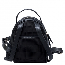 Pre Owned Furla Black Leather Mini Frida Backpack
