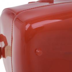 Pre Owned Furla Red Gloss PVC Candy Satchel