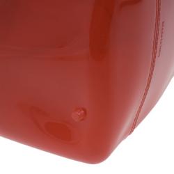 Pre Owned Furla Red Gloss PVC Candy Satchel