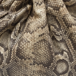 Pre Owned Furla Grey/Brown Python Embossed and Leather Tassel Tote